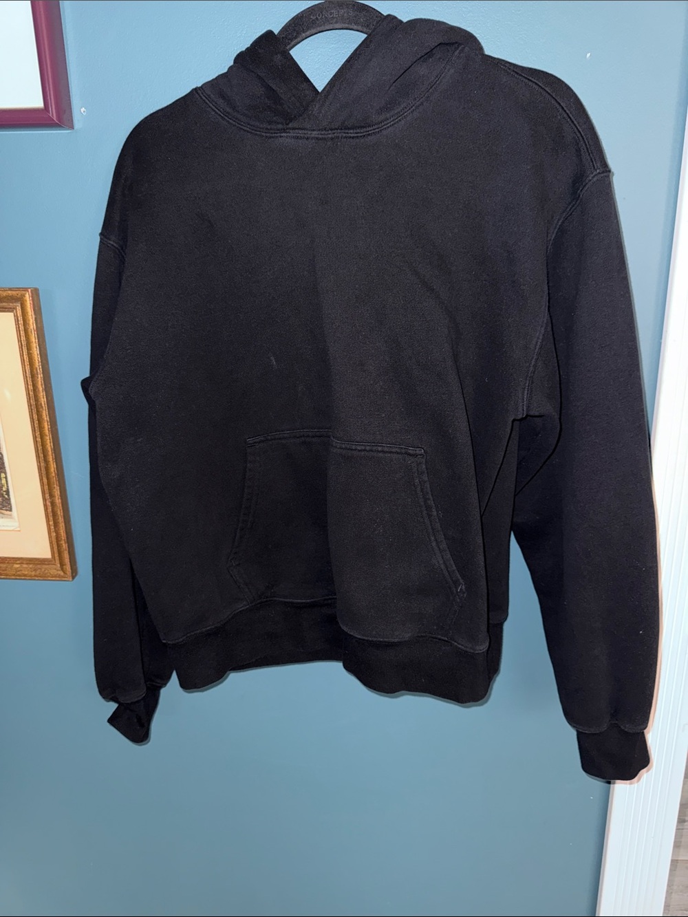 Aritzia Black Oversized Hooded Sweatshirt